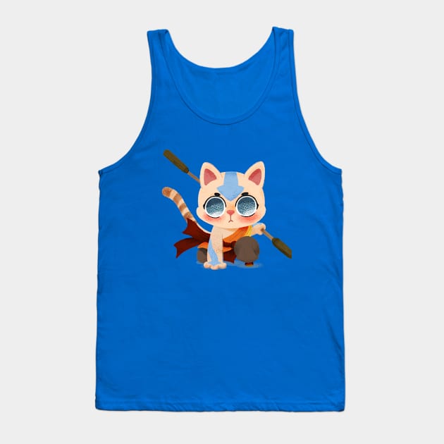 Avatar Aang Kitty Tank Top by BBvineart